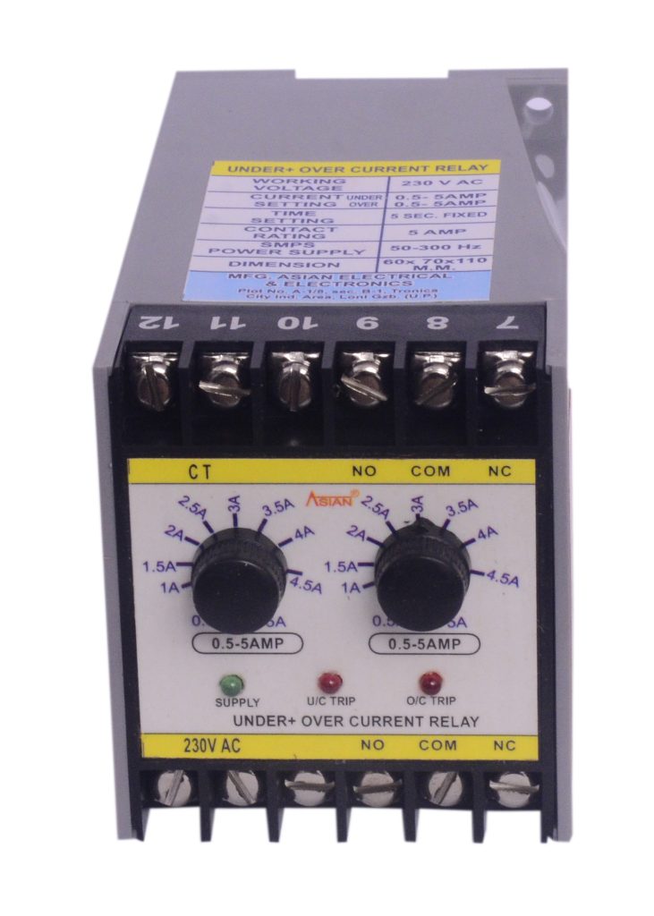 Under or Over Voltage + Over Current Relay (AUOC-210)